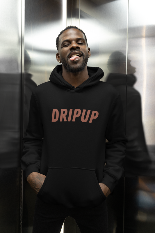 brown dripup hoodie