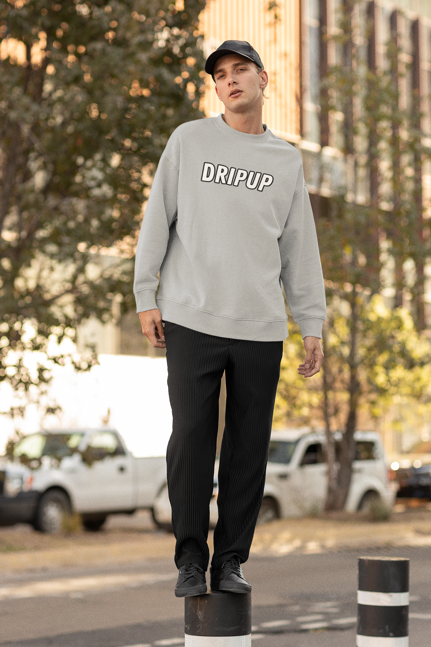 white dripup sweatshirt