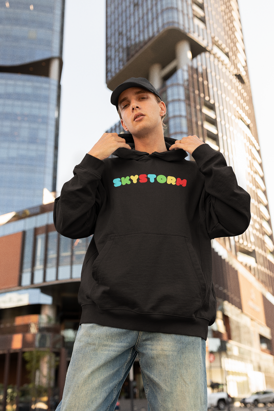 colorful sky oversized hoodie